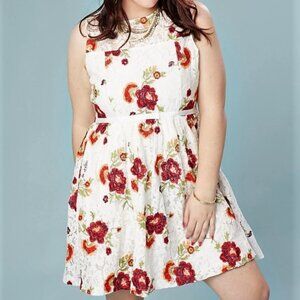 Dress M-Altar'd Stare Floral Embroidered Lace Fit & Flare Mini Boho Summer Party